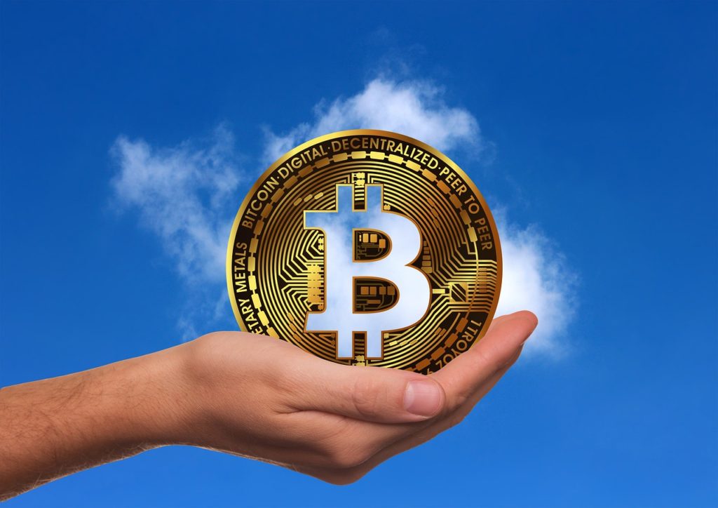 Holding a bitcoin